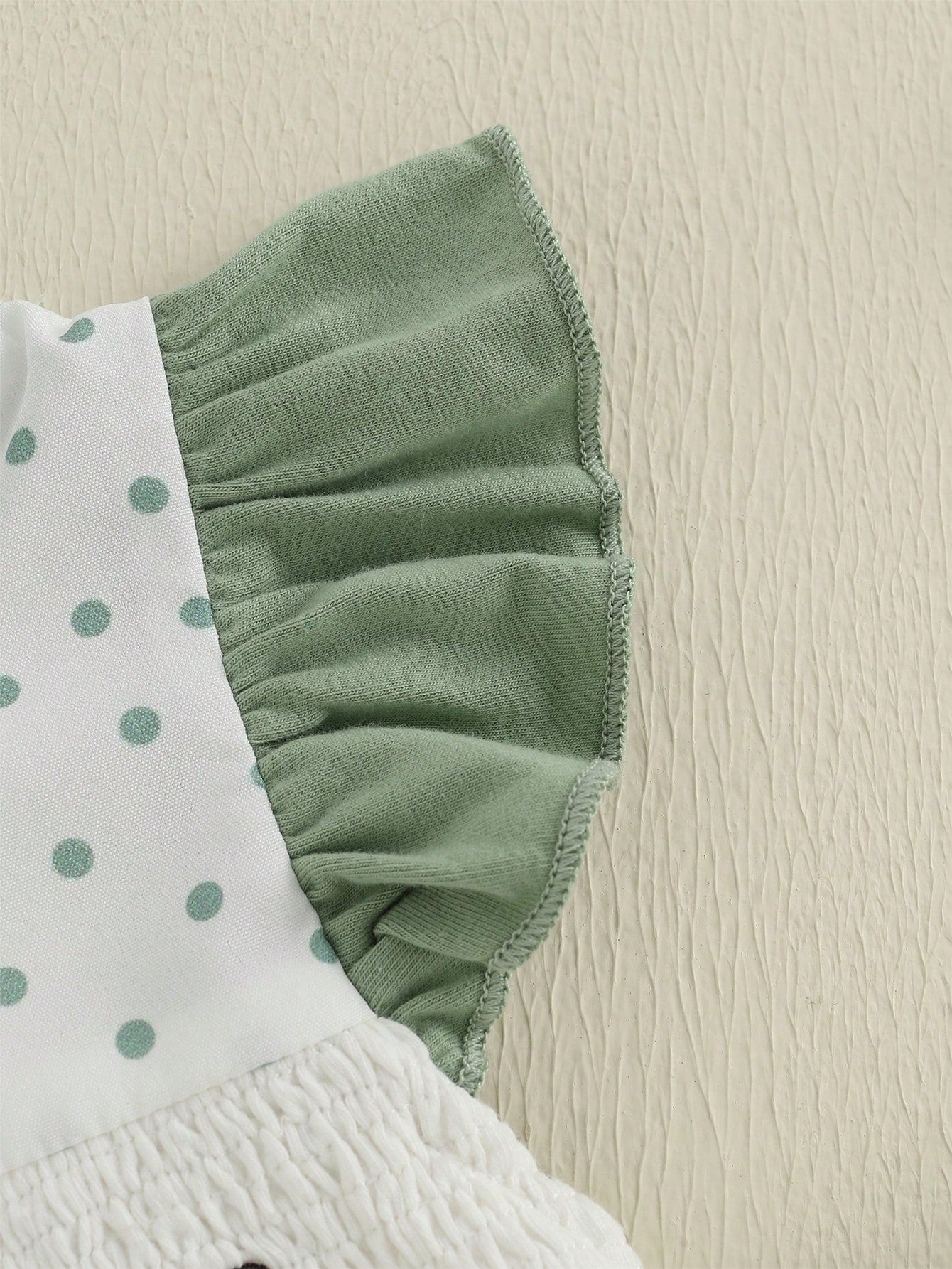 Newborn Baby Girl Fishing Outfit Fish Smocked Bubble Romper Dot Print Ruffle Bodysuit Infant Summer Clothes