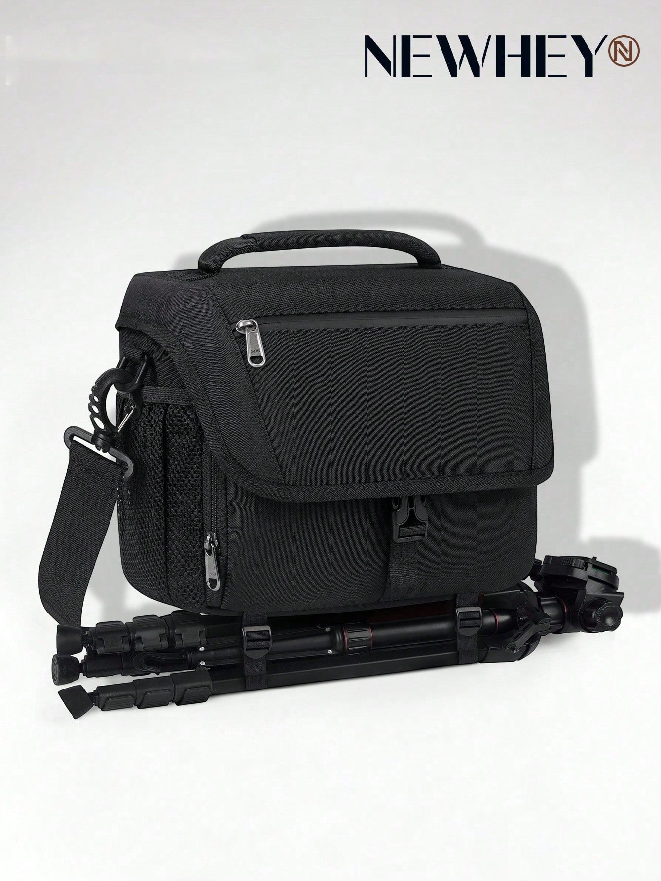 NEWHEY Camera Bag, DSLR/Mirrorless Camera Bag, With Tripod Holder, Waterproof Camera Crossbody Bag, Professional Photographer Use, With Rain Cover