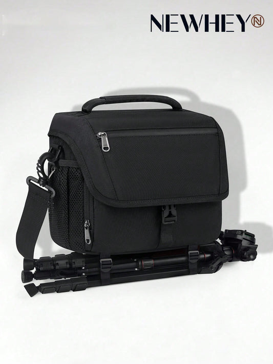 NEWHEY Camera Bag, DSLR/Mirrorless Camera Bag, With Tripod Holder, Waterproof Camera Crossbody Bag, Professional Photographer Use, With Rain Cover