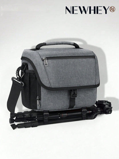 NEWHEY Camera Bag, DSLR/Mirrorless Camera Bag, With Tripod Holder, Waterproof Camera Crossbody Bag, Professional Photographer Use, With Rain Cover