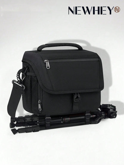 NEWHEY Camera Bag, DSLR/Mirrorless Camera Bag, With Tripod Holder, Waterproof Camera Crossbody Bag, Professional Photographer Use, With Rain Cover