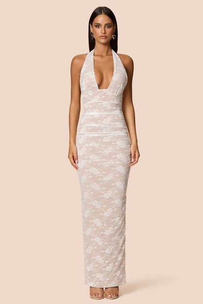 Nookie Arabella Halter Maxi Dress - Ivory