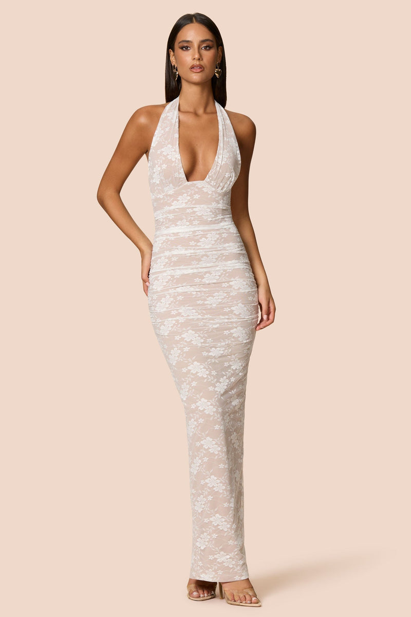 Nookie Arabella Halter Maxi Dress - Ivory