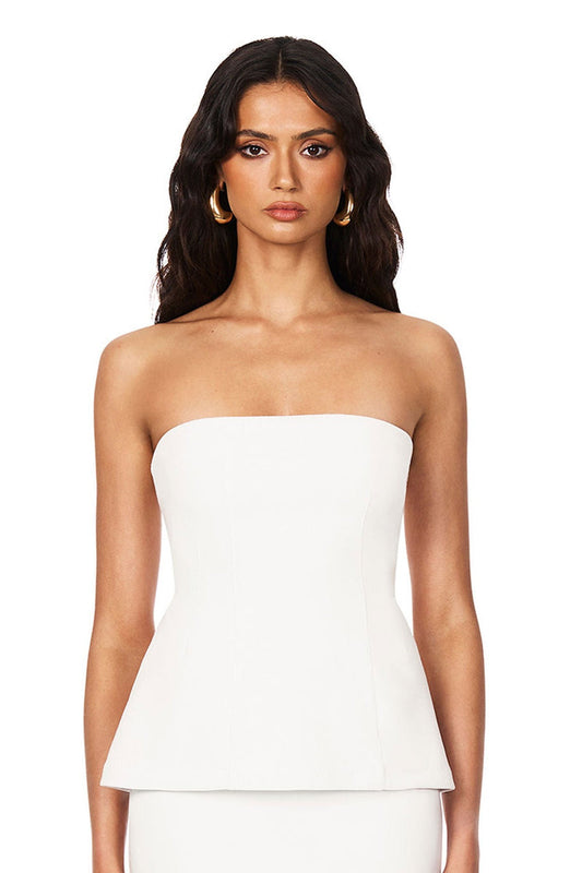 Nookie Caroline Strapless Top - Ivory - SHOPJAUS - JAUS