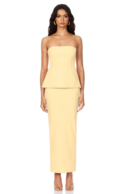 Nookie Caroline Strapless Top - Lemon - SHOPJAUS - JAUS