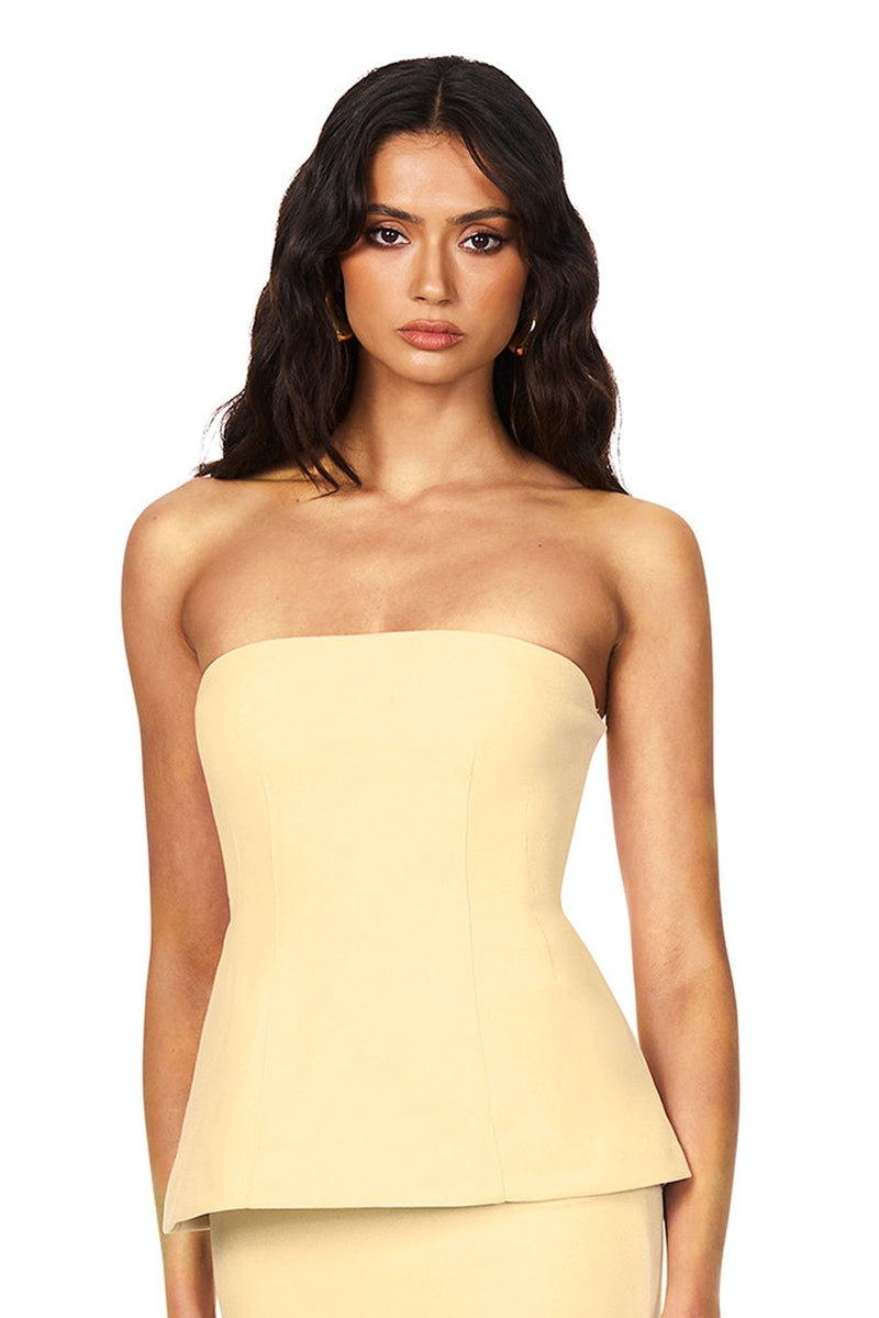 Nookie Caroline Strapless Top - Lemon - SHOPJAUS - JAUS