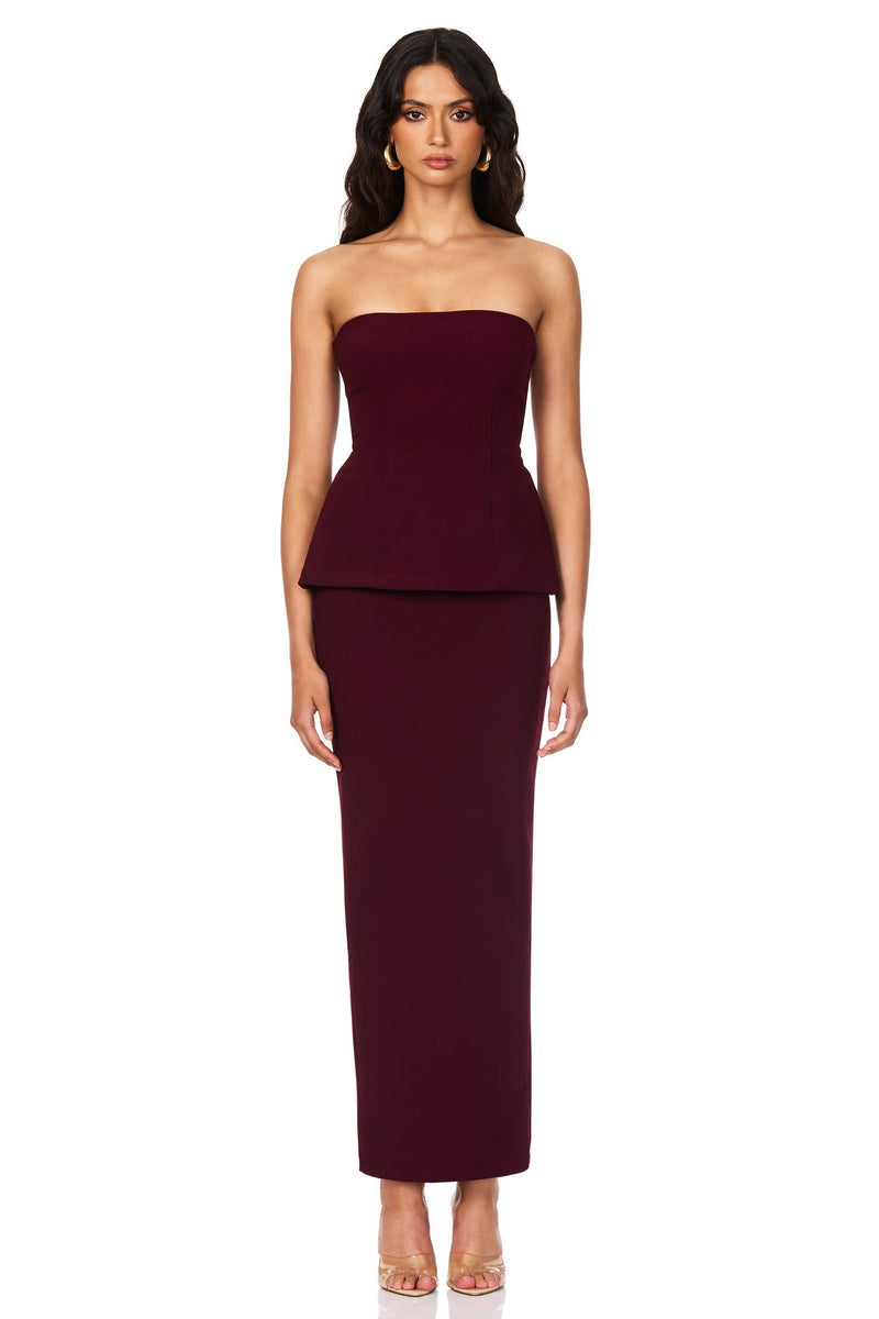 Nookie Caroline Strapless Top - Wine - SHOPJAUS - JAUS