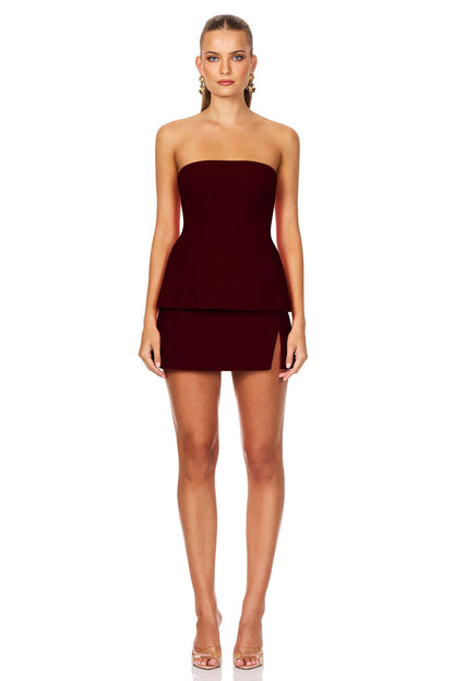 Nookie Caroline Strapless Top - Wine - SHOPJAUS - JAUS