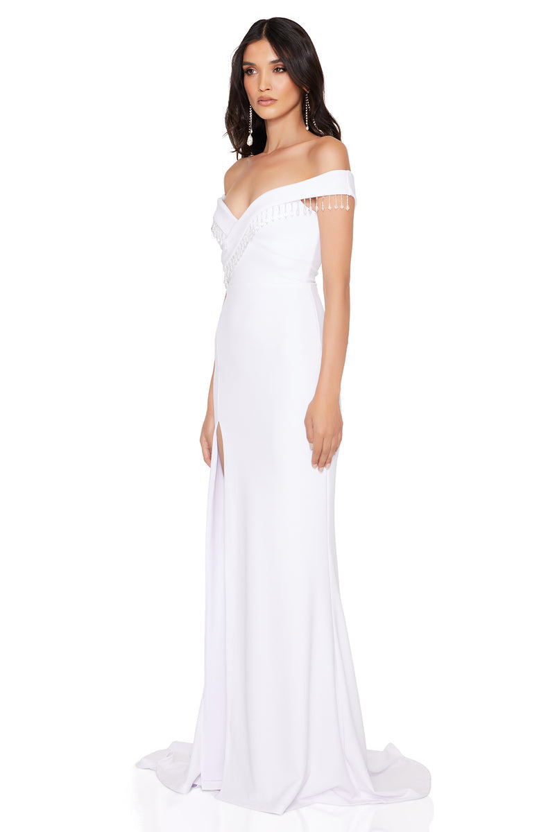 Nookie Chicane Gown - White - SHOPJAUS - JAUS