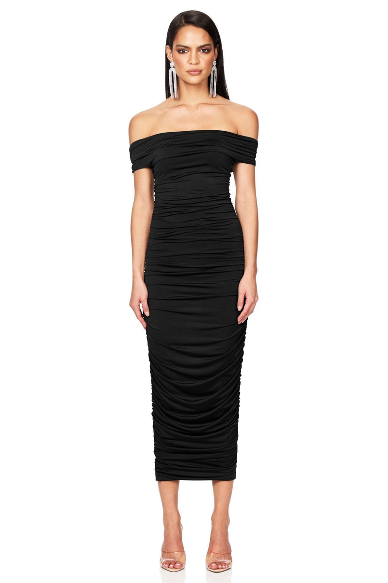 Nookie Element Midi Dress - Black - SHOPJAUS - JAUS