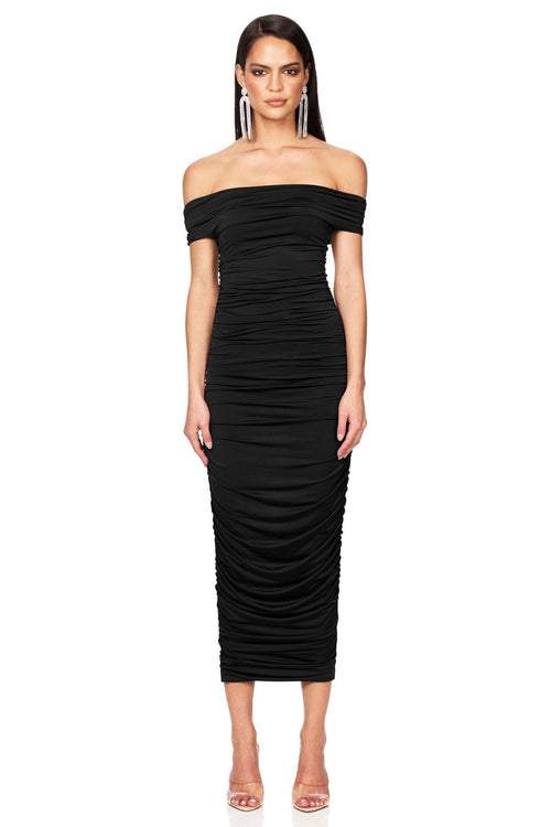 Nookie Element Midi Dress - Black - SHOPJAUS - JAUS