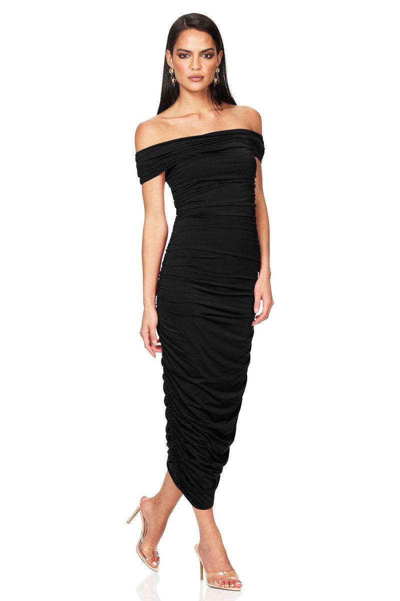 Nookie Element Midi Dress - Black - SHOPJAUS - JAUS