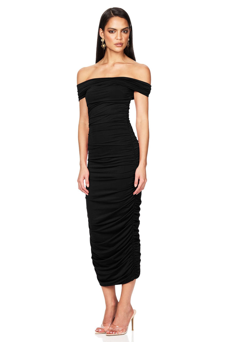 Nookie Element Midi Dress - Black - SHOPJAUS - JAUS