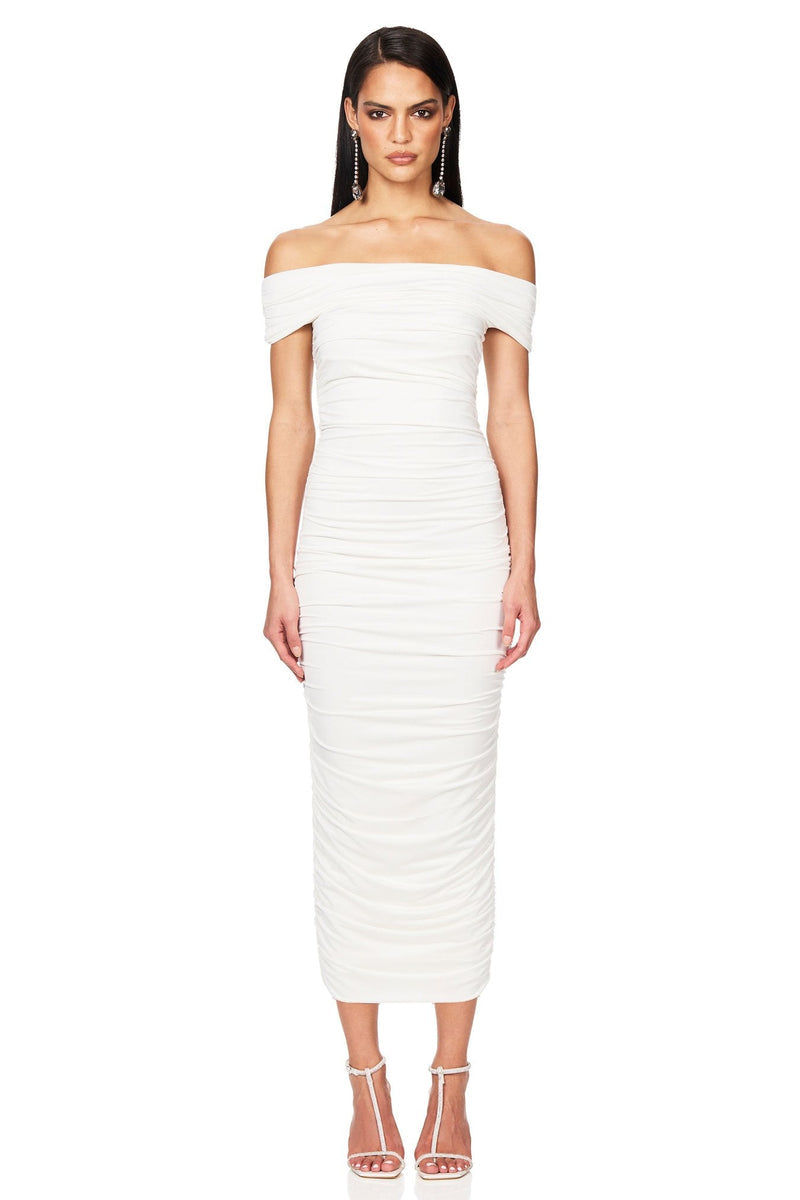 Nookie Element Midi Dress - Ivory - SHOPJAUS - JAUS
