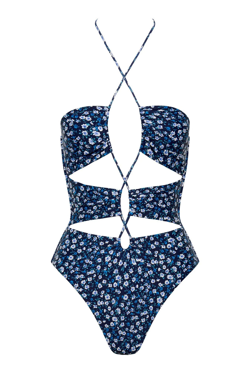 Nookie Floral Fiesta One Piece - Blue - SHOPJAUS - JAUS