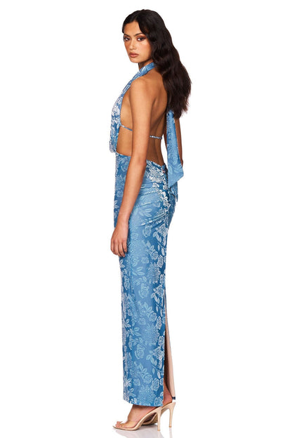 Nookie Isabella Maxi Dress - Dusty Blue - SHOPJAUS - JAUS