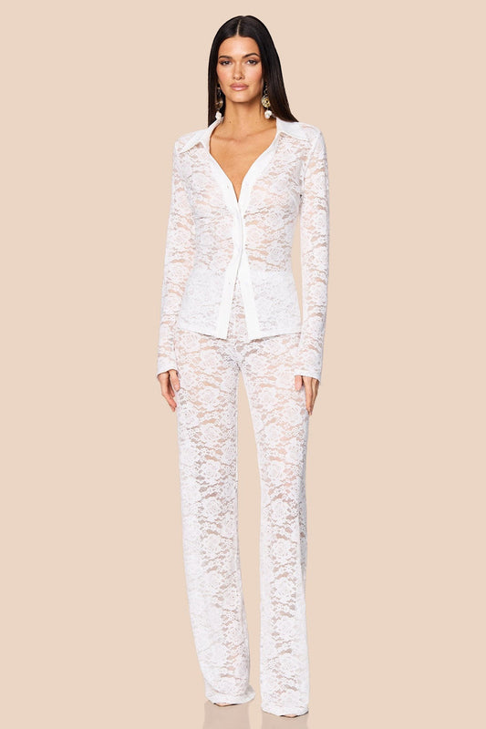 Nookie Lala Pants - White - SHOPJAUS - JAUS