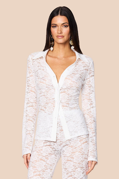 Nookie Lala Shirt - White - SHOPJAUS - JAUS