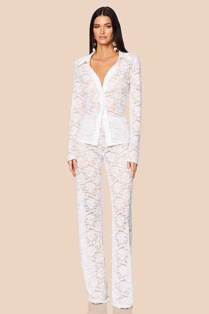 Nookie Lala Shirt - White - SHOPJAUS - JAUS