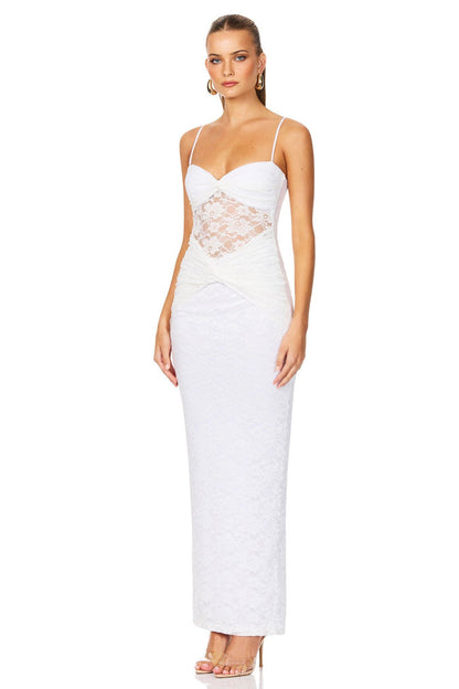 Nookie Lene Lace Maxi Dress - White - SHOPJAUS - JAUS