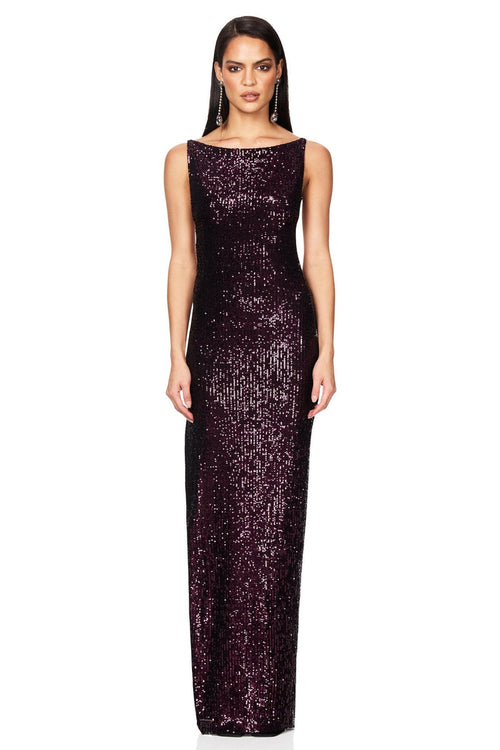 Nookie Lumina Gown - Berry - SHOPJAUS - JAUS