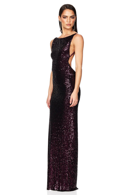 Nookie Lumina Gown - Berry - SHOPJAUS - JAUS