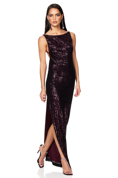 Nookie Lumina Gown - Berry - SHOPJAUS - JAUS