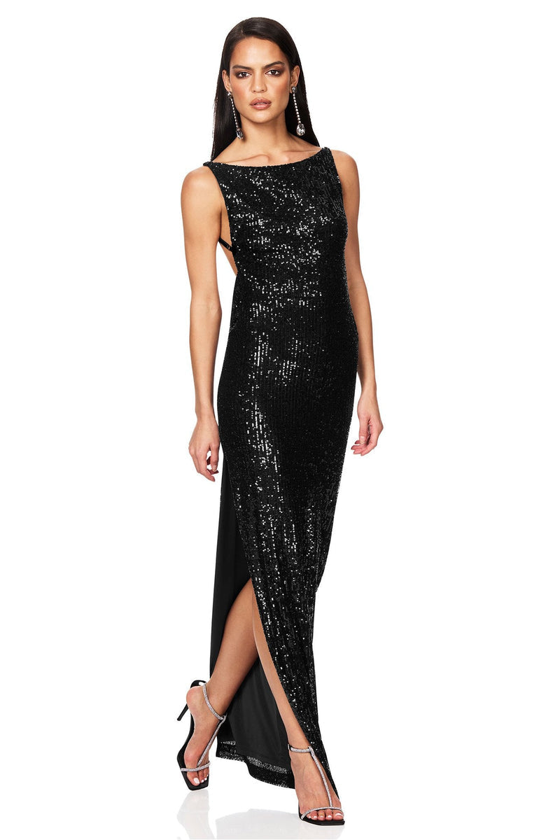 Nookie Lumina Gown - Black - SHOPJAUS - JAUS