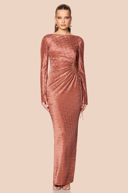 Nookie Mirage LS Gown - Mocha - SHOPJAUS - JAUS