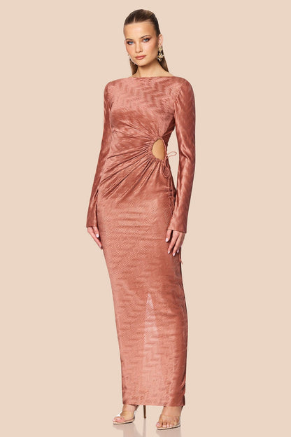 Nookie Mirage LS Gown - Mocha - SHOPJAUS - JAUS