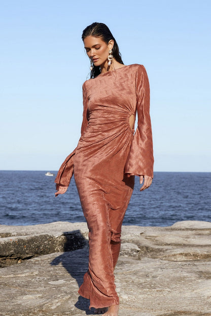 Nookie Mirage LS Gown - Mocha - SHOPJAUS - JAUS