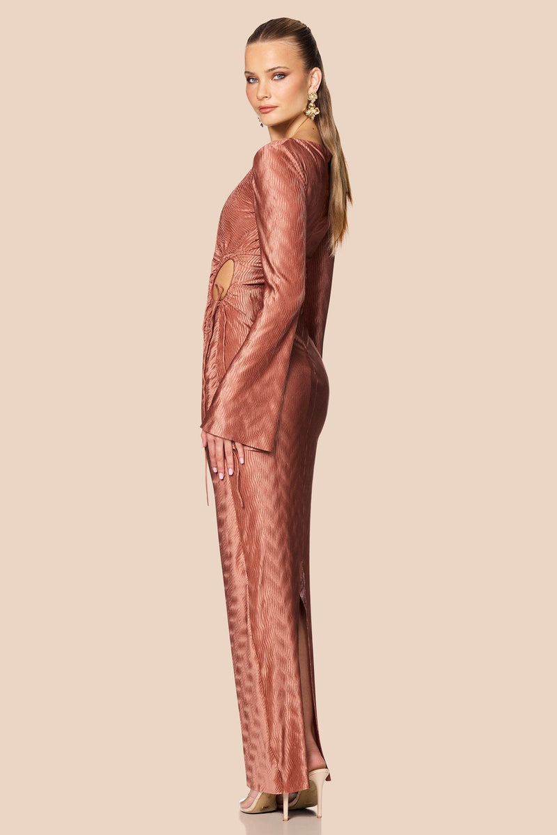 Nookie Mirage LS Gown - Mocha - SHOPJAUS - JAUS