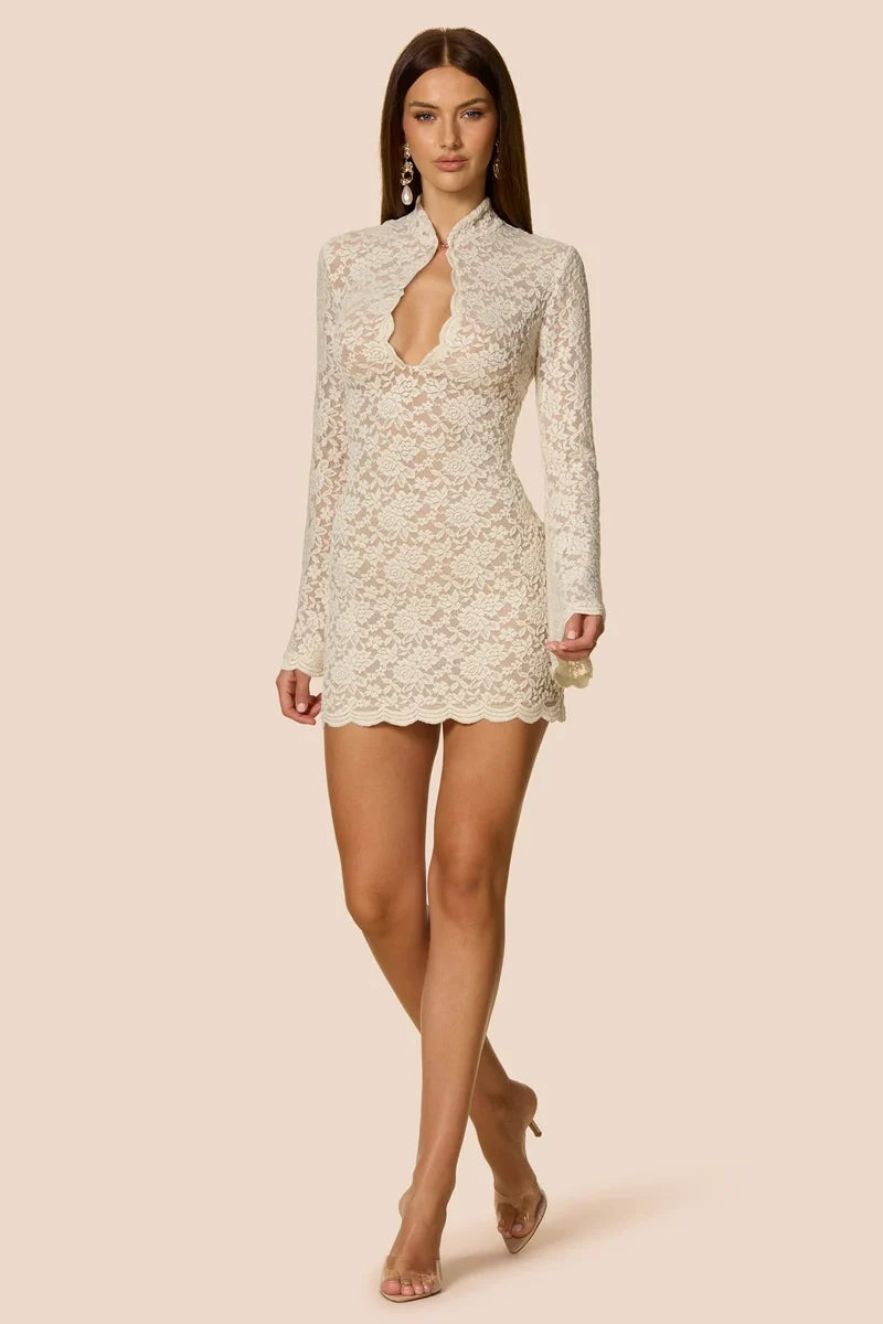 Nookie Mystique Long Sleeve Mini - Ivory