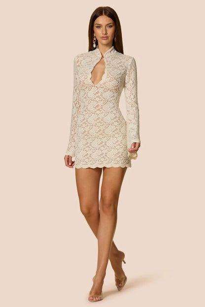 Nookie Mystique Long Sleeve Mini - Ivory