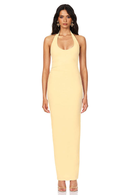 Nookie Natalia Halter Maxi Dress - Lemon