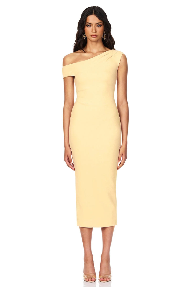 Nookie Natalia Midi Dress - Lemon