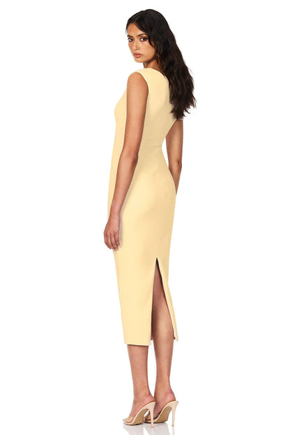Nookie Natalia Midi Dress - Lemon