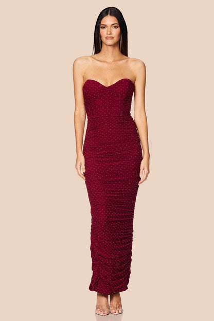 Nookie Noemie Maxi Dress -  Red - SHOPJAUS - JAUS