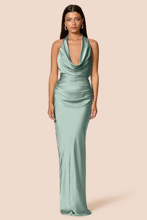 Nookie Penelope Drape Gown - Sage