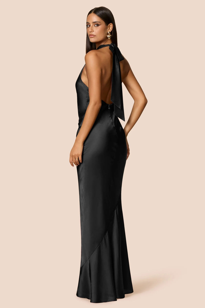 Nookie Penelope Halter Gown - Black