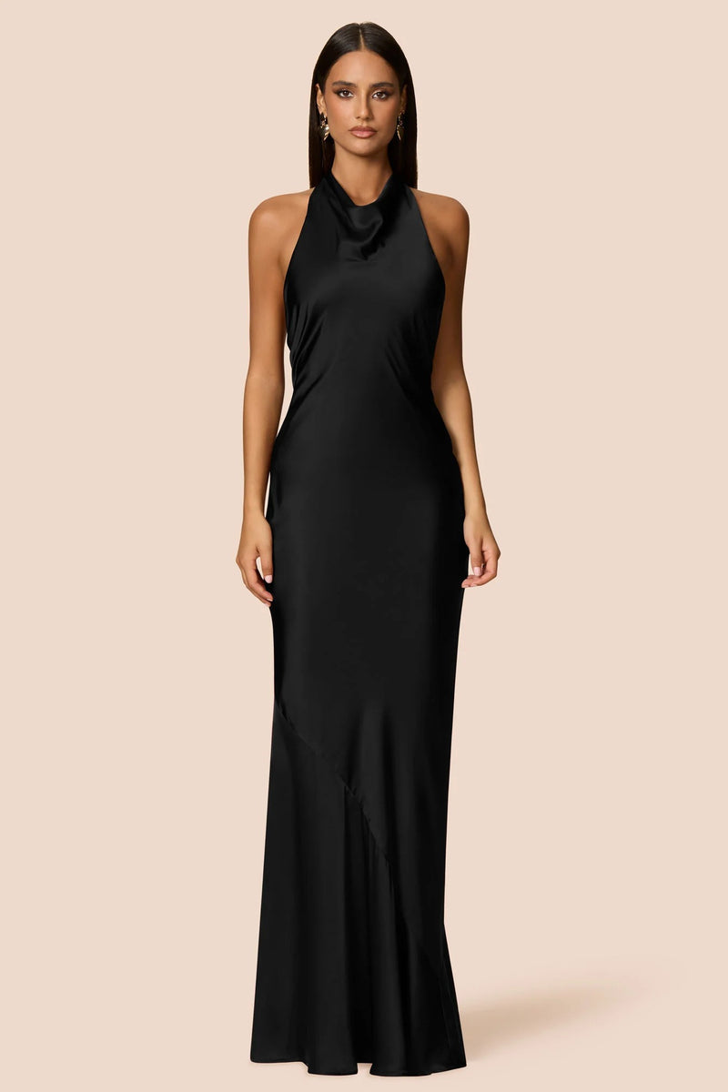 Nookie Penelope Halter Gown - Black