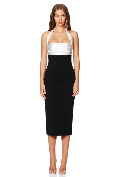 Nookie Renaissance Midi Dress - Ivory/Black - SHOPJAUS - JAUS