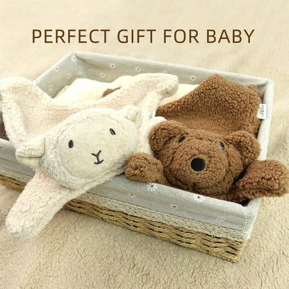 Nordic Style Cute Plush Baby Bear Doll, Soft Plush Lamb Doll, Plush Bear & Lamb Toys, Infant Grasping Toys, Adorable Animal Plush Bear Stuffed Doll, Newborn Grasping Toys, Great For Easter, Christmas