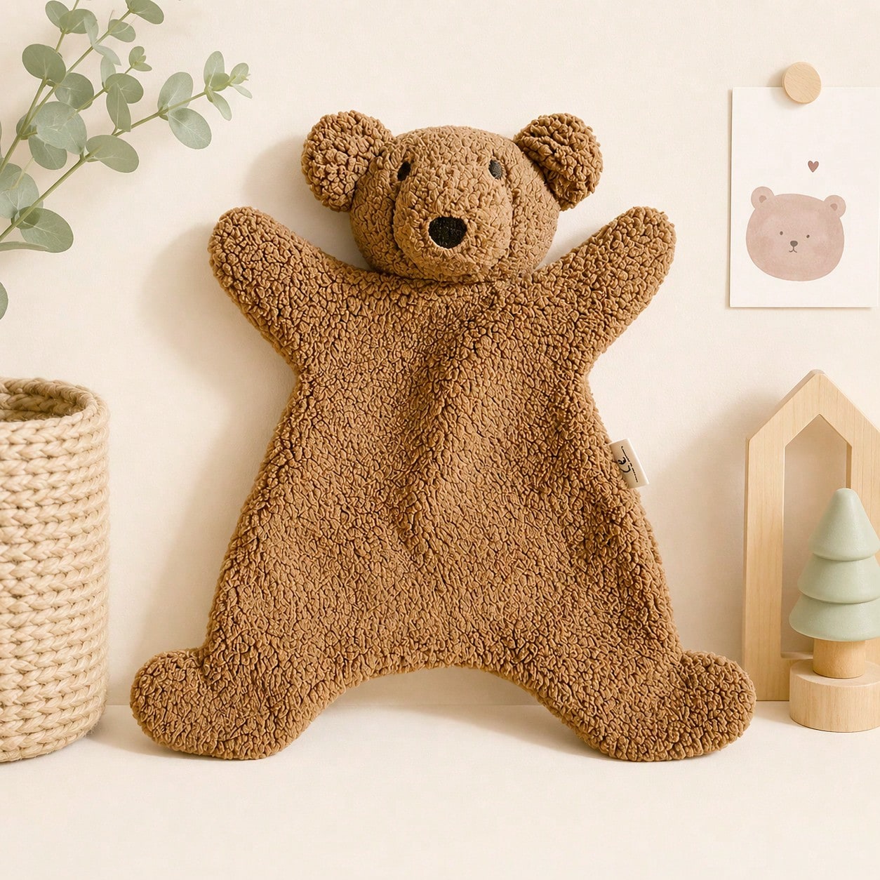 Nordic Style Cute Plush Baby Bear Doll, Soft Plush Lamb Doll, Plush Bear & Lamb Toys, Infant Grasping Toys, Adorable Animal Plush Bear Stuffed Doll, Newborn Grasping Toys, Great For Easter, Christmas
