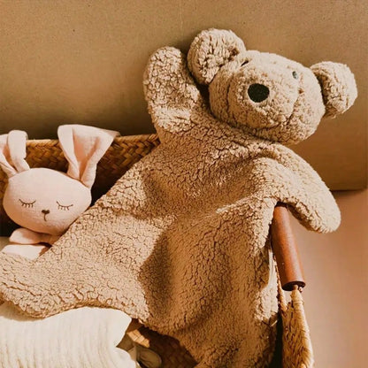 Nordic Style Cute Plush Baby Bear Doll, Soft Plush Lamb Doll, Plush Bear & Lamb Toys, Infant Grasping Toys, Adorable Animal Plush Bear Stuffed Doll, Newborn Grasping Toys, Great For Easter, Christmas