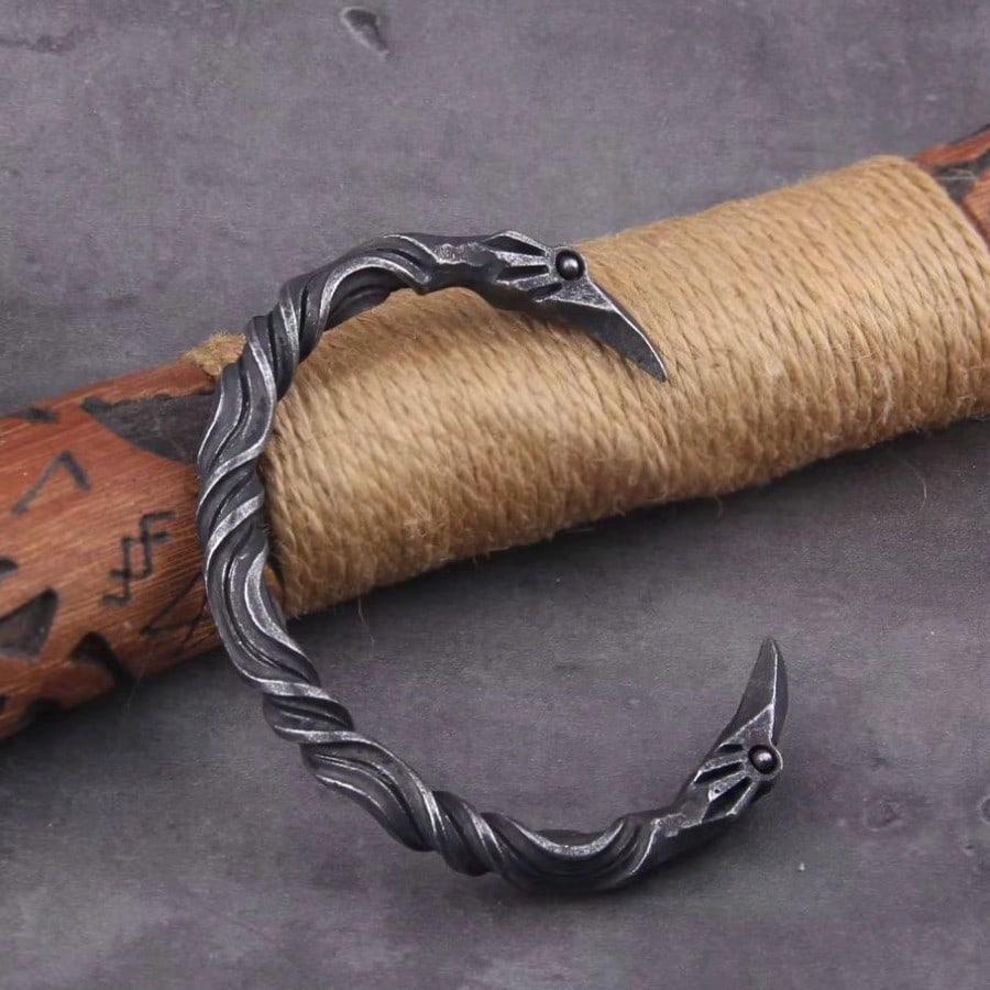 Nordic Vikings Nordic Crow Bracelet Men's Cuff Bracelet