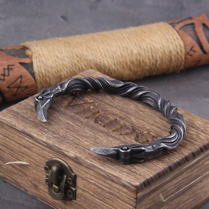 Nordic Vikings Nordic Crow Bracelet Men's Cuff Bracelet