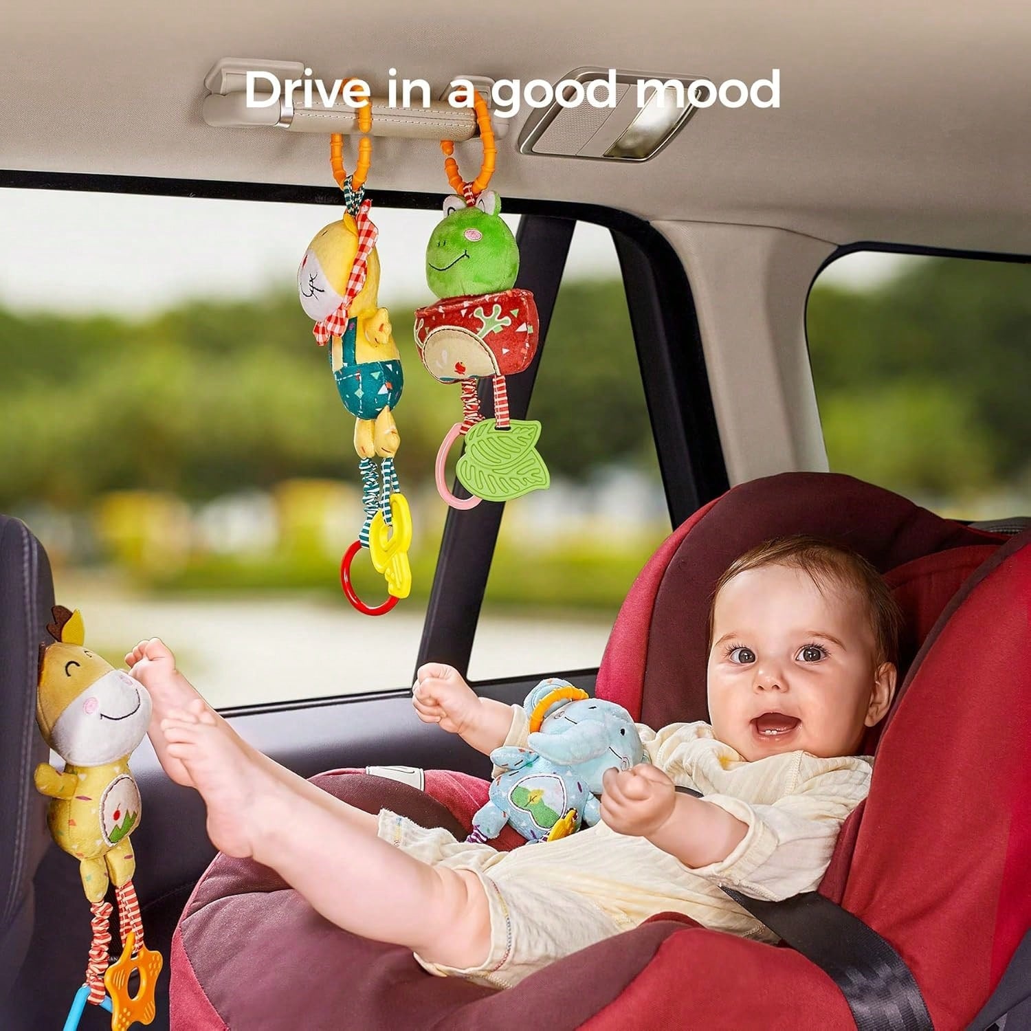 Oaoleer 4PCS Baby Toys Handbells Baby Rattles, Soft Plush Early Development Stroller Car Toys For Infant, Newborn Birthday Gifts For 0, 3, 6, 9, 12 Months