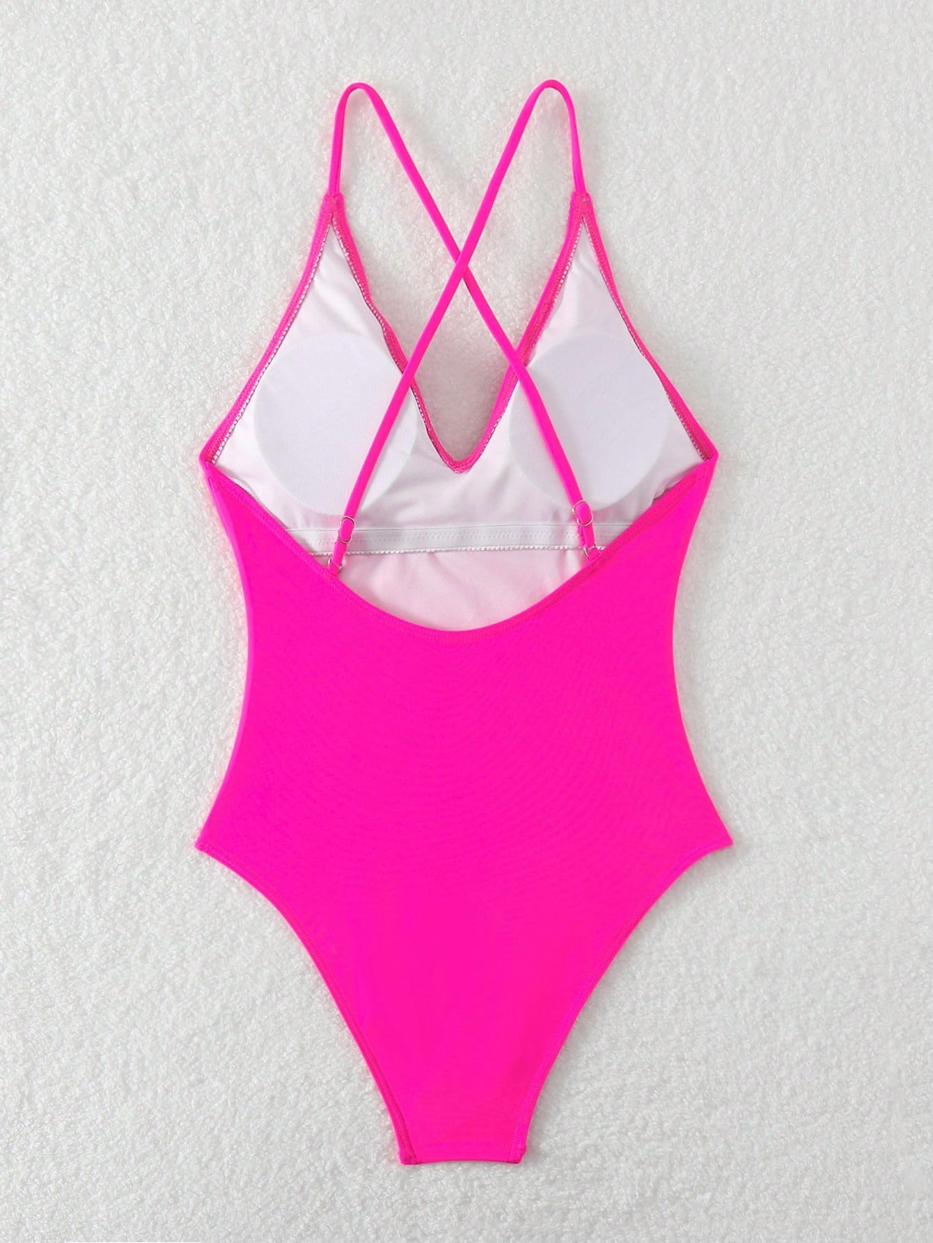 Oceva 2025 Women Solid Color Criss-Cross Back One-Piece Swimsuit