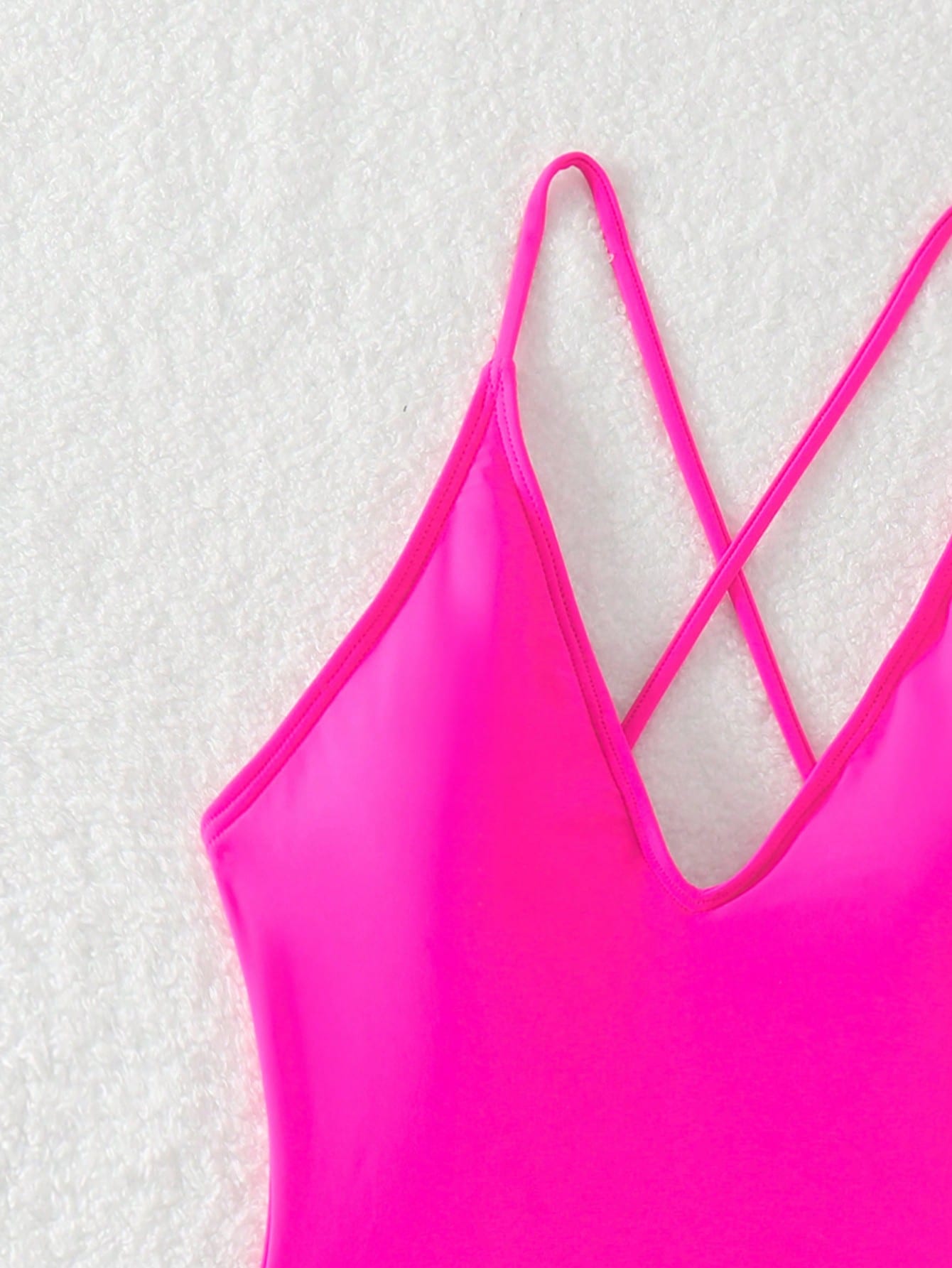 Oceva 2025 Women Solid Color Criss-Cross Back One-Piece Swimsuit
